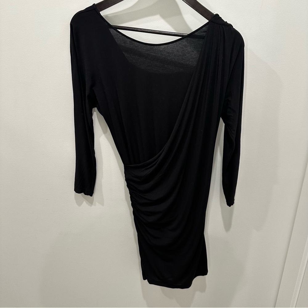 Theory Black Wrap Dress